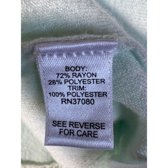 Cato Womens Mint Green Sweater With Sheer White Layered Hem Size S Lightweight - Picture 6 of 16